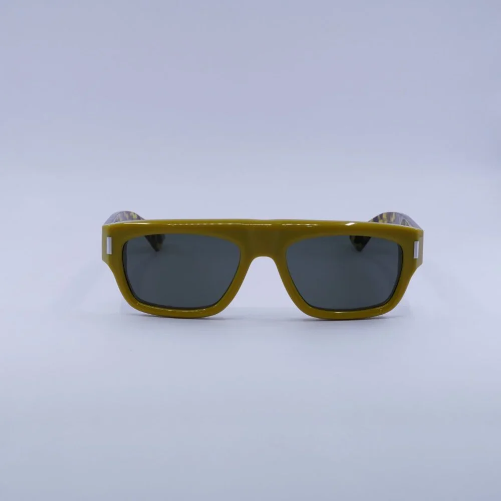 Saint Laurent SL762 004 Sunglasses Ochra/Spotted Havana Square Frame